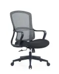 Ergonominė biuro kėdė Up Up Darwin, juoda, juodas audinys + pilkas tinklelis