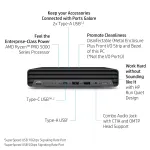 HP EliteDesk 805 G6 Mini stalinis kompiuteris 35W