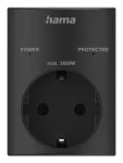 Hama 00223325 Schutzkontakt lizdo adapteris su vir&scaron;įtampių ribotuvu, juodas