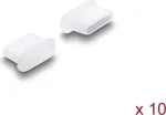 Delock dulkių dangtelis USB Type-C moteri&scaron;kam portui, 10 vnt., silikonas, permatomas (87409)