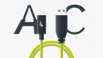 Angelbird USB-A į C 3.2 Solid Flex kabelis, lime spalvos, 1 ft, UAC3SFL32