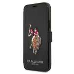U.S. POLO ASSN. Polo Embroidery Collection Book Case, iPhone 12/12 Pro 6,1 inch, juoda