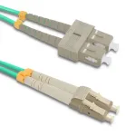 Qoltec Fiber Optic Patch Cord LC/UPC - SC/UPC Multimode OM4 Duplex 5m