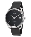 Nixon Time Teller vyri&scaron;kas laikrodis A199-000-00, 39 mm, juodas ciferblatas, juoda nerūdijančio plieno apyrankė