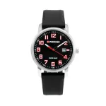 Vyri&scaron;kas laikrodis WENGER 19.041.127 42mm &Scaron;veicari&scaron;kas kvarcinis chronografas mėlynu ciferblatu ir rudo odinio dirželio
