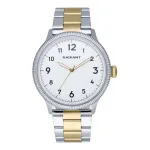 RADIANT Vyri&scaron;kas laikrodis RA627204 42mm nerūdijančio plieno korpusas, juodas odinis dirželis, analoginis kvarcinis