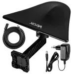 VAYOX DigiActiv VA0023 aktyvi i&scaron;orinė DVB-T/T2 antena su 4G LTE filtru VHF UHF juostoms, juoda