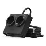 ORICO PDC25 25W 6-in-1 maitinimo blokas su 2 AC lizdais, 2 USB-A ir 2 USB-C prievadais &ndash; juodas