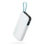 CUKTECH CUKP200NGLLG 55W 20000mAh Power Bank su įmontuotu USB-C laidu - balta