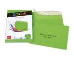ELCO Color vokas C6 (114 x 162 mm), be langelio, su lipnia juostele, 100 g/m&sup2;, žalia, 25 vnt. (74634.62)