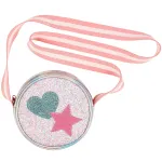 Souza! Eloise Glitter Shoulder Bag for Children with Heart and Star Appliqu&eacute;s, Pink