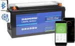 EUROPOWER LFP 12/150/E/B/HT/SH LiFePO4 akumuliatorius 12.8V 150Ah su Bluetooth ir &scaron;ildymo kilimėliu