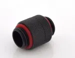 Bitspower BP-CBRG tiesus jungiamasis adapteris, G1/4 i&scaron;orinis į G1/4 i&scaron;orinį, pasukamas, anglies juodas