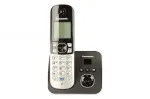 Panasonic KX-TG6821 DECT belaidis telefonas su atsakikliu, juodas