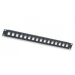 Intellinet 24 prievadų Keystone skydelis, 19 inch 1U, be modulių, juodas (513593)
