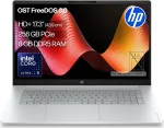 HP OmniBook 3 17-dg0054ngx 17,3 colio Full HD ne&scaron;iojamasis kompiuteris - Intel Core 5 225U, 8GB RAM, 256GB SSD, FreeDOS, Natural Silver