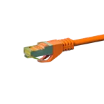 DSIT Cat.7 S/FTP PiMF RJ45 tinklo jungiamasis laidas, 0,5 m, oranžinis