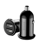 Automobilinis įkroviklis Baseus Gain Pro Universal Black &mdash; 2&times; USB 2.0, 2,4 A vienam prievadui, įėjimas 12&ndash;24 V, 5 V i&scaron;ėjimas