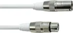EUROLITE DMX kabelis XLR 3-pin 3m baltas &ndash; ekranuotas valdymo kabelis scenos ap&scaron;vietimui