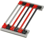 SCHROFF 24568356 19 colių 2U fiksuotas montavimo bėgelis serverių ir tinklo spintoms, plieninis, juodas RAL 9005, milteliniu būdu dažytas, 482,6 mm ilgio