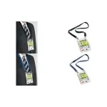 DURABLE 20 DUO A6 vardinė kortelė su tekstiliniu kaklo dirželiu, permatoma, 10 vnt. 852507