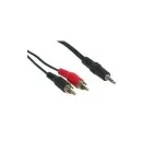GoodConnections 3.5mm stereo jack &ndash; 2x RCA male audio kabelis, 2,5 m, juodas, AS-352C