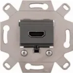 Merten MEG4583-0000 HDMI lizdo modulis, pilkas, įleidžiamas, 4K UHD, System M