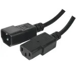 Exertis Connect IEC maitinimo laidas C14 į C13, be halogenų, juodas, 1,8 m 807952