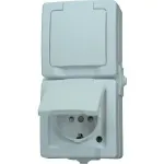 HEINRICH KOPP Paris Schuko lizdas 1 vietos Pure White įleidžiamas 16A 250V IP20 su apsauga nuo vaikų 136902009