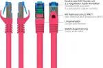 GoodConnections RNS&reg; Cat. 6A S/FTP tinklo kabelis su fiksatoriaus apsauga, be halogenų, purpurinės spalvos, 20m (8060-H200M)