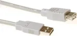 ACT SB2198 USB 2.0 prailginimo laidas USB-A (tėvas) &ndash; USB-A (motina), 1,8 m, dramblio kaulo spalvos
