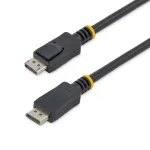 StarTech.com DISPL5M 5 m DisplayPort 1.2 kabelis su užraktais, 4K x 2K, HBR2, ki&scaron;tukas&ndash;ki&scaron;tukas, juodas