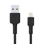 AUKEY CB-AL05 Lightning į USB-A MFi nailoninis laidas, 2 m, juodas
