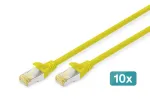 DIGITUS CAT6 S/FTP LAN patch kabelis (10 vnt.), 1 m, pilkas