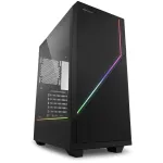 Sharkoon RGB FLOW - Midi bok&scaron;tas - ATX - be maitinimo &scaron;altinio - USB/Garsas