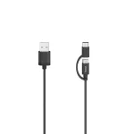 Hama 00200616 USB 2.0 laidas 0,75 m USB A &ndash; USB C / Micro-USB A juodas