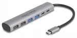 DeLOCK 64232 USB 3.2 Gen 1 stotelė, 4&times; USB-A, 2&times; USB-C, pilka