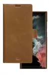 Folio dėklas dbramante1928 Lynge, skirtas Samsung Galaxy S22 Ultra, smėlio spalvos, tinka iki 17,3 cm (6,8'') ekranui, stalinis stovas