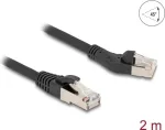 Tinklo kabelis DeLOCK RJ45 Cat.8.1 S/FTP 45&deg; kairėn lenktas 2m juodas