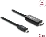 DELOCK USB Type-C į HDMI vaizdo kabelis 2 m (DP Alt režimas) Juoda