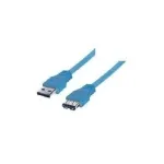 ShiverPeaks BASIC-S BS77135 USB 3.0 prailginamasis laidas, 5 m, USB-A ki&scaron;tukas ir USB-A lizdas, dvigubas ekranavimas, mėlynas