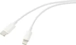 Renkforce USB 2.0 kabelis USB-C ki&scaron;tukas &ndash; Apple Lightning ki&scaron;tukas baltas (RF-6857550)