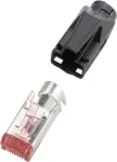 renkforce RJ45 jungtis TM21 CAT 6, ekranuotas ki&scaron;tukas, tiesus, kontaktai: 8P8C H9561.4-10 juoda H9561.4-10 10 vnt.