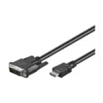 Wentronic Goobay HDMI&trade; / DVI-D laidas, juodas, 1 m - 19 kontaktų HDMI&trade; ki&scaron;tukas > DVI-D (18+1) ki&scaron;tukas (50579)