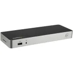 StarTech.com USB-C Dock &ndash; Dviejų monitorių HDMI ir DisplayPort 4K 30Hz &ndash; USB Type-C ne&scaron;iojamojo kompiuterio dokas su 60W įkrovimu, SD, 4 prievadų USB-A 3.0 &scaron;akotuvu, GbE, garsu &ndash; suderinamas su Thunderbolt 3