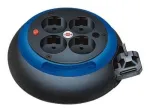 Comfort-Line Mini kabelio ritė CL-S 4 kryptys (juoda/balta, 3 m)