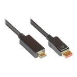 Vaizdo kabelio adapteris Alcasa DP14-HDMI10 10 m DisplayPort į HDMI juodas