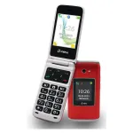 Sulankstomas telefonas Olympia VITUS 4G &ndash; 2,8 colio (7,11 cm) LCD, Bluetooth, FM radijas, 147 g, Raudonas