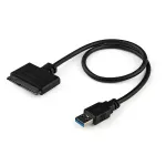 StarTech.com SATA į USB kabelis su UASP, juodas, 6 Gbit/s, CE, FCC, 0 - 60 &deg;C, -10 - 70 &deg;C, 49 mm