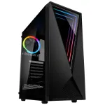Kolink VOID RGB PC korpusas, juodas, su skaidriu langu, LED ventiliatoriumi ir dulkių filtru